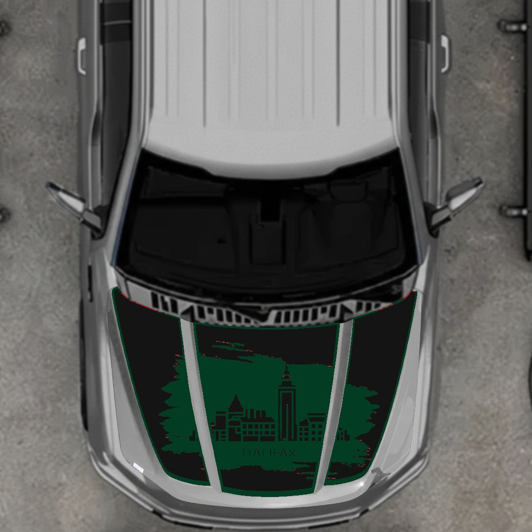 Hood Panel Decal/Sticker - Halifax - Border Graphic Kit - For Ford F-150 2020-2026 - Premium Vinyl