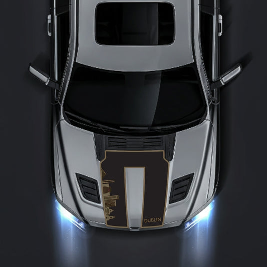 Performance Hood Panel Decal/Sticker - Dublin Skyline - Border Graphic Kit - For Dodge RAM 1500 2019-2025 - Premium Vinyl