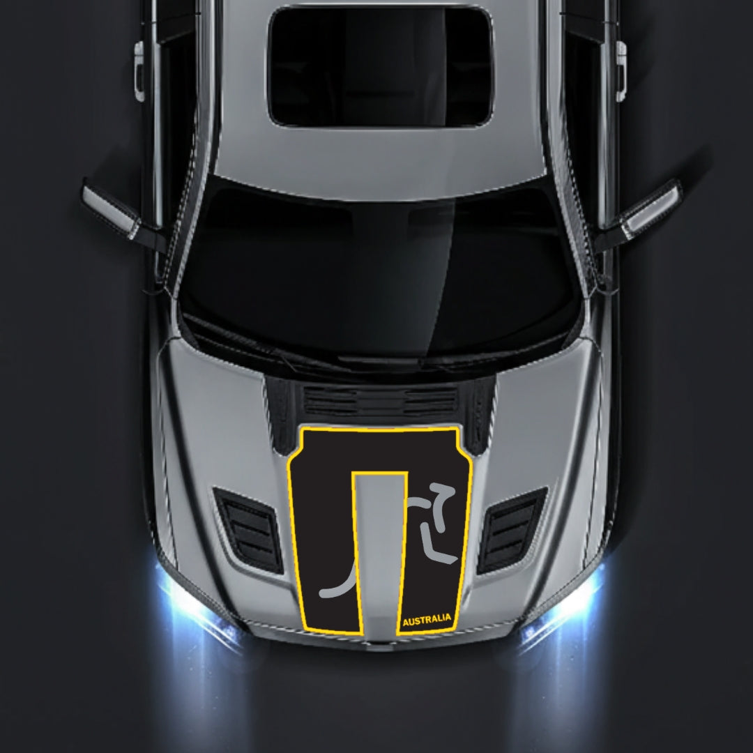 Hood Panel Decal/Sticker - Australia - Cut - Border Graphic Kit - For Dodge RAM 1500 2019-2025 - Premium Vinyl