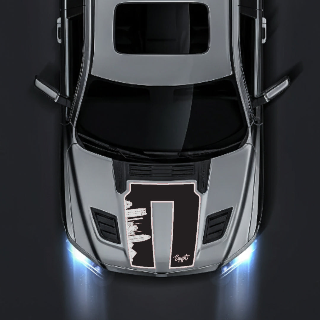 Hood Panel Decal/Sticker - Egypt Skyline - Border Graphic Kit - For Dodge RAM 1500 2019-2025 - Premium Vinyl