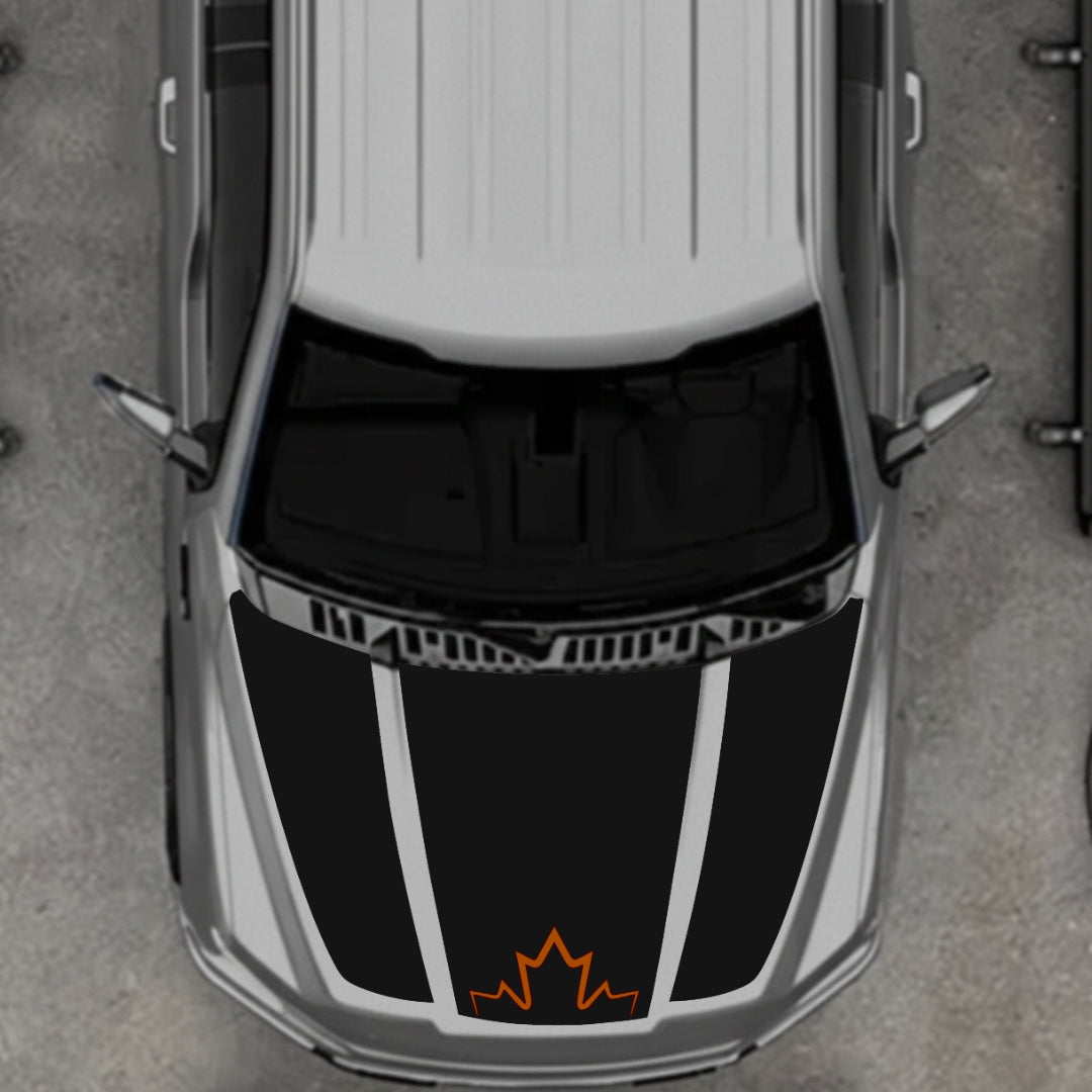 Hood Panel Decal/Sticker - Canada Style 10 Graphic Kit - For Ford F-150 2020-2026 - Premium Vinyl