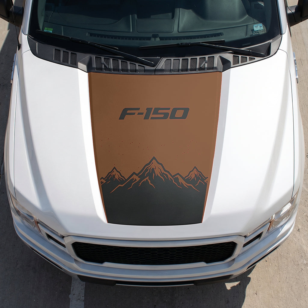 Hood Panel Decal/Sticker - Deep Mountain Graphic Decal Graphic Kit - For Ford F-150 2015-2020 - Premium Vinyl