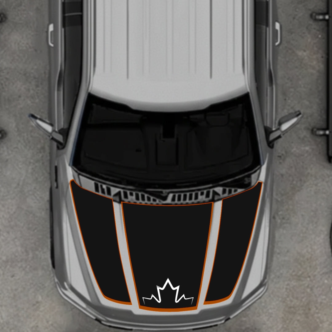 Hood Panel Decal/Sticker - Canada Style 5 Graphic Kit - For Ford F-150 2020-2026 - Premium Vinyl