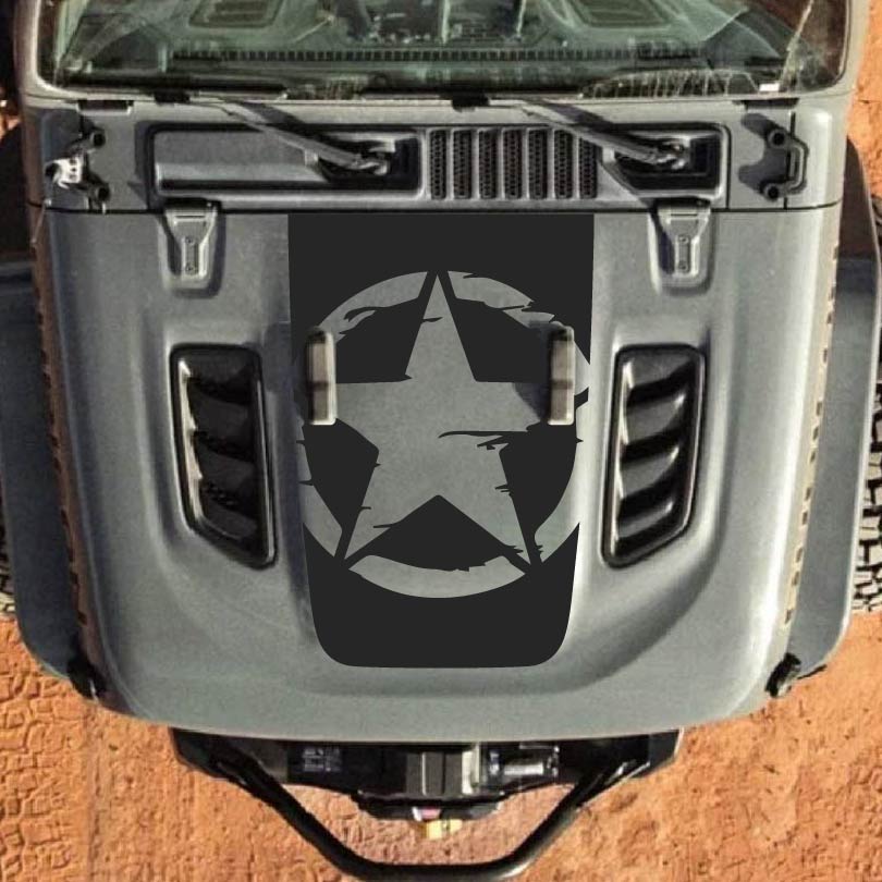 Hood Styles Decal/Sticker - For JL/JLU/JT/4XE Rubicon Hood - 2018-2025 - Premium Vinyl