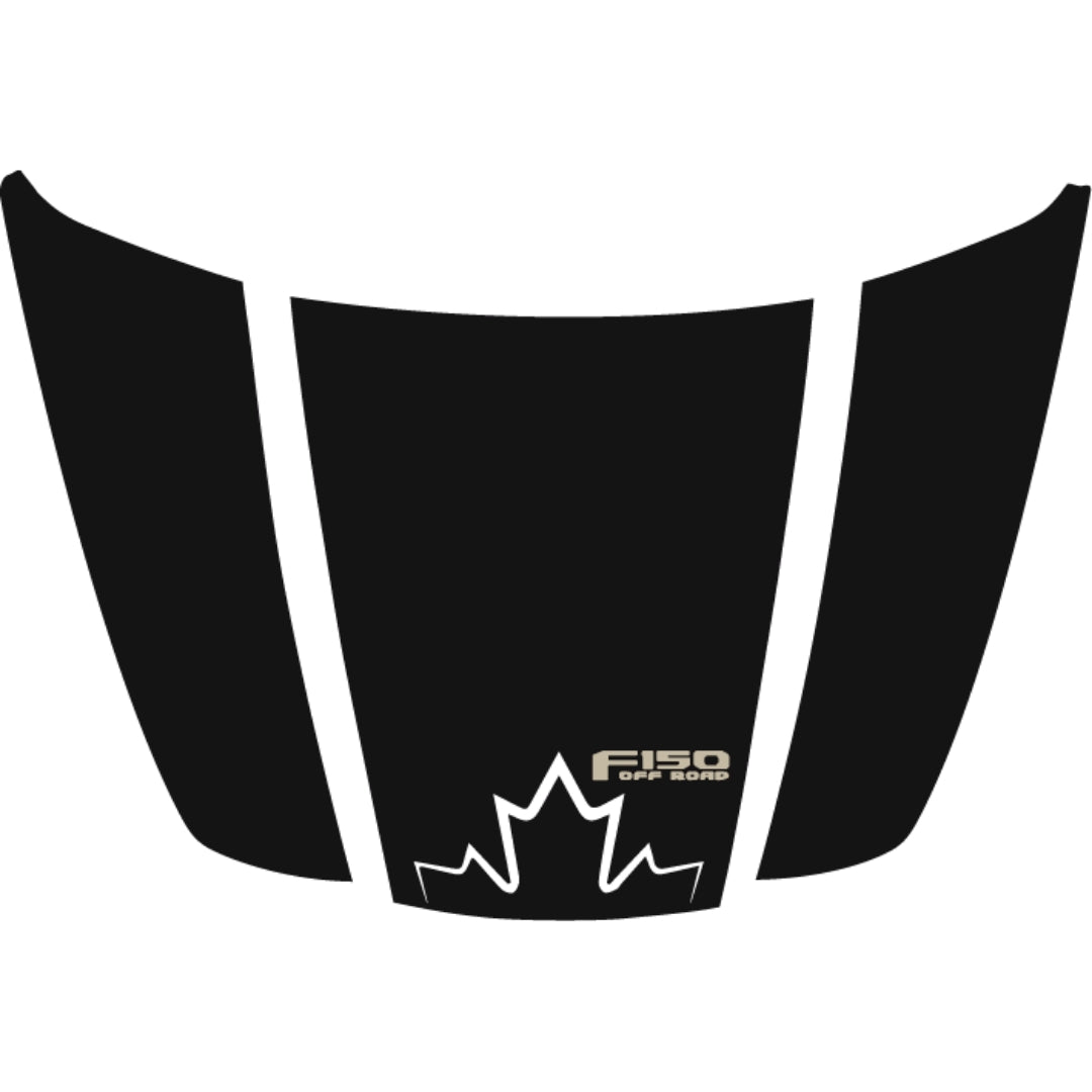Hood Panel Decal/Sticker - Canada Style 1 - Cut Graphic Kit - For Ford F-150 2020-2026 - Premium Vinyl
