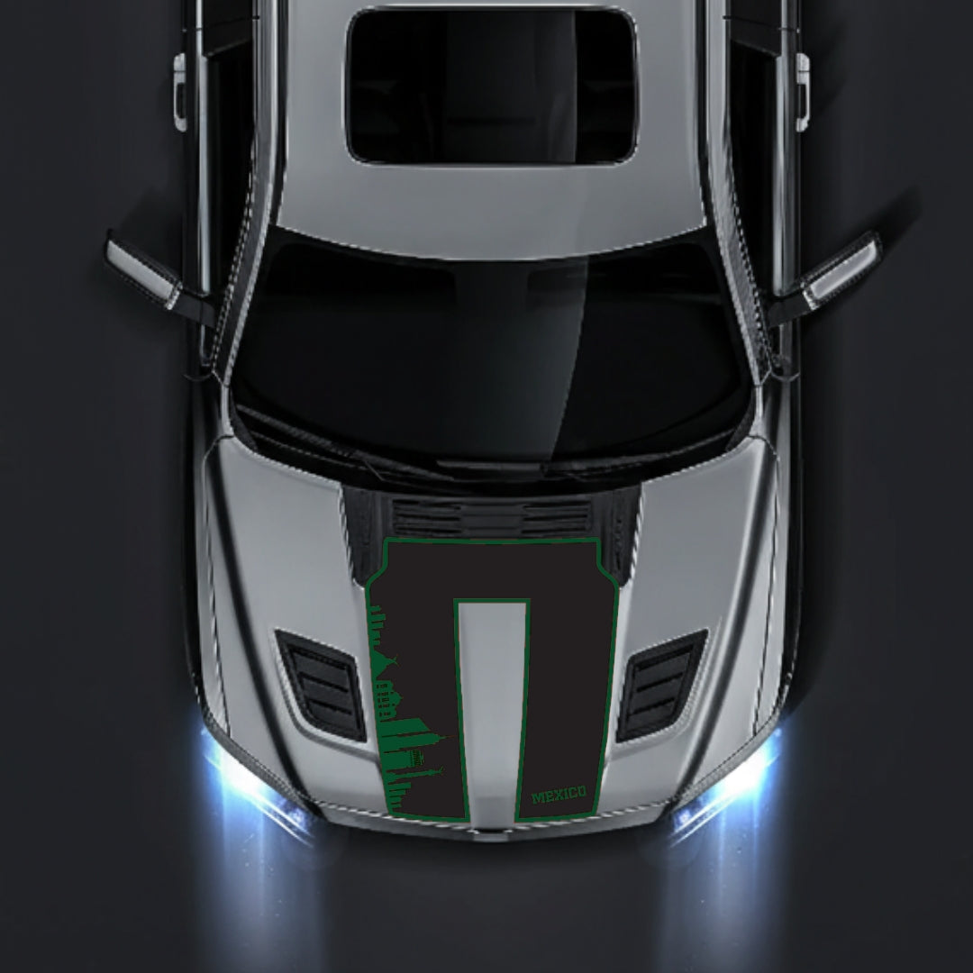 Hood Panel Decal/Sticker - Mexico Skyline - Border Graphic Kit - For Dodge RAM 1500 2019-2025 - Premium Vinyl
