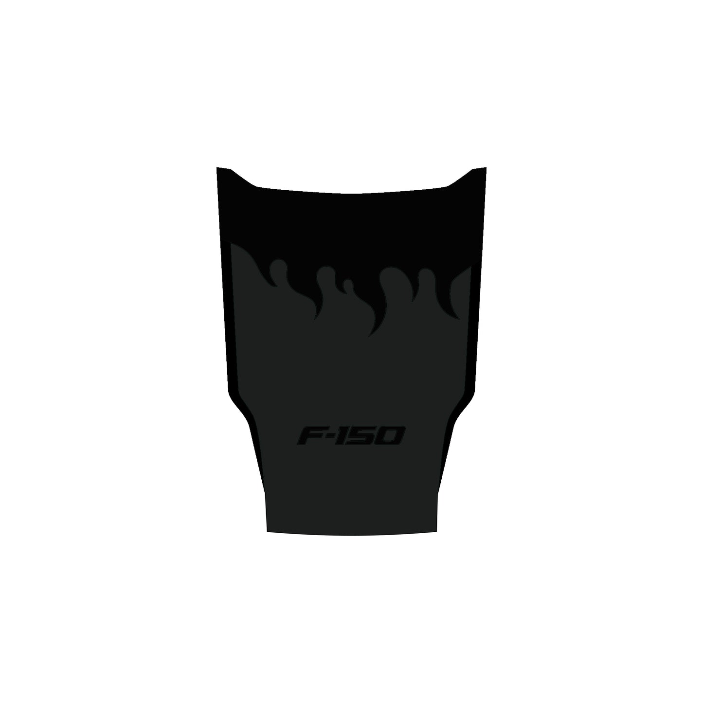 Hood Panel Decal/Sticker - Fire Flame Wave Hood Decal Wrap – Bold Liquid Flame Vector Graphic Kit - For Ford F-150 F150 2015-2020 - Premium Vinyl