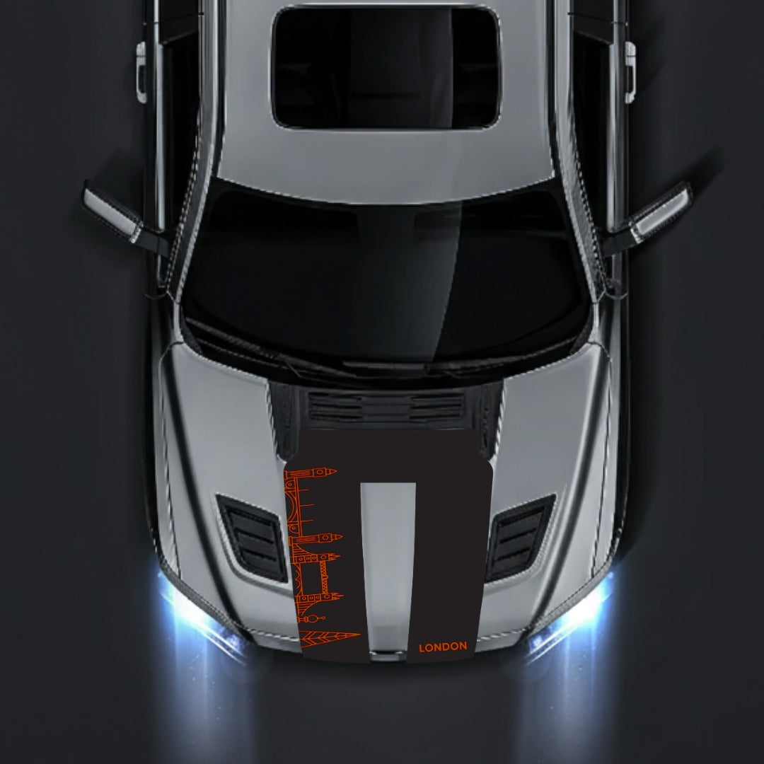 Performance Hood Panel Decal/Sticker - London Skyline Graphic Kit - For Dodge RAM 1500 2019-2025 - Premium Vinyl