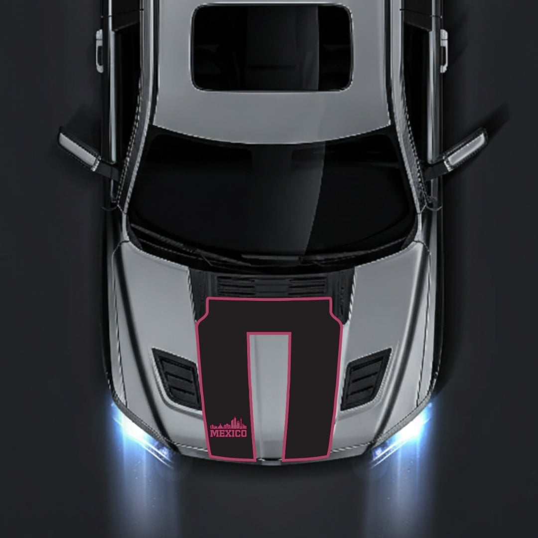 Performance Hood Panel Decal/Sticker - Mexico - Border Graphic Kit - For Dodge RAM 1500 2019-2025 - Premium Vinyl
