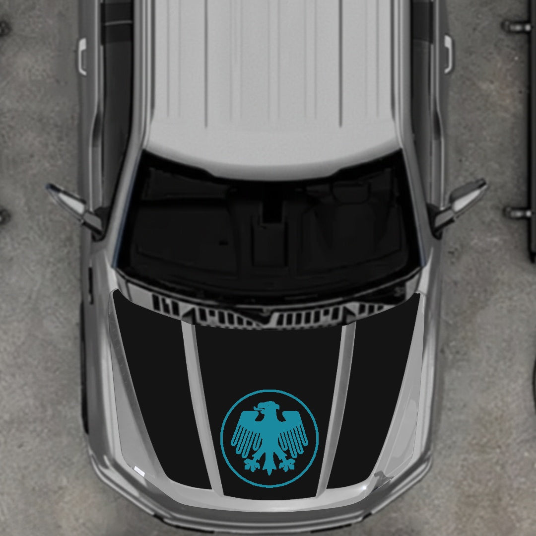 Hood Panel Decal/Sticker - Germany Logo Graphic Kit - For Ford F-150 2020-2026 - Premium Vinyl