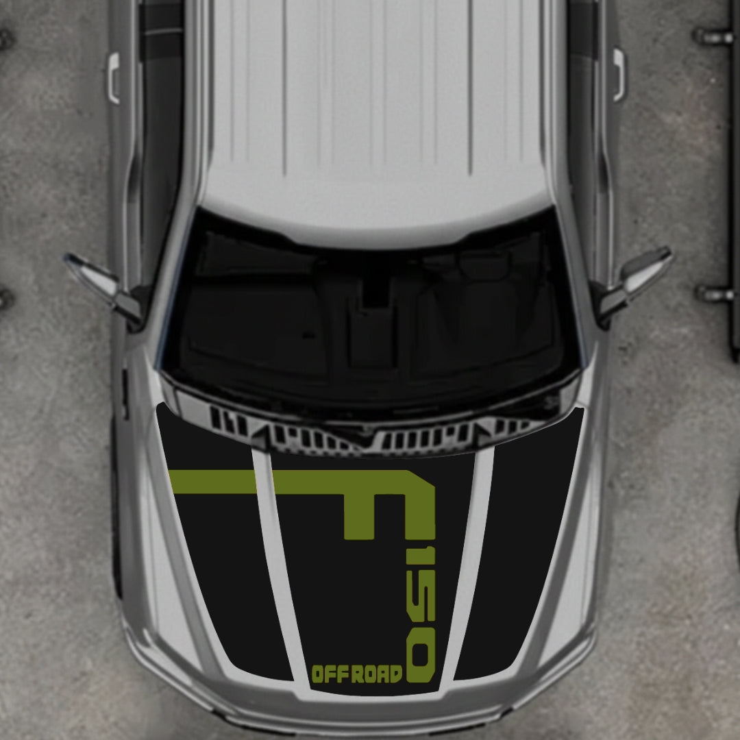 Hood Panel Decal/Sticker - Style 8 Graphic Kit - For Ford F-150 2020-2026 - Premium Vinyl