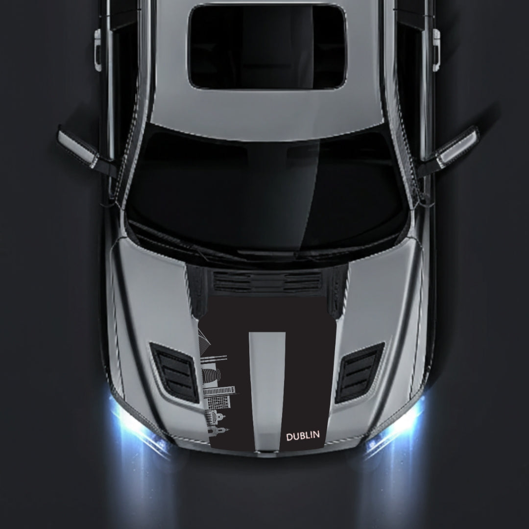 Hood Panel Decal/Sticker - Dublin Skyline - Cut Graphic Kit - For Dodge RAM 1500 2019-2025 - Premium Vinyl