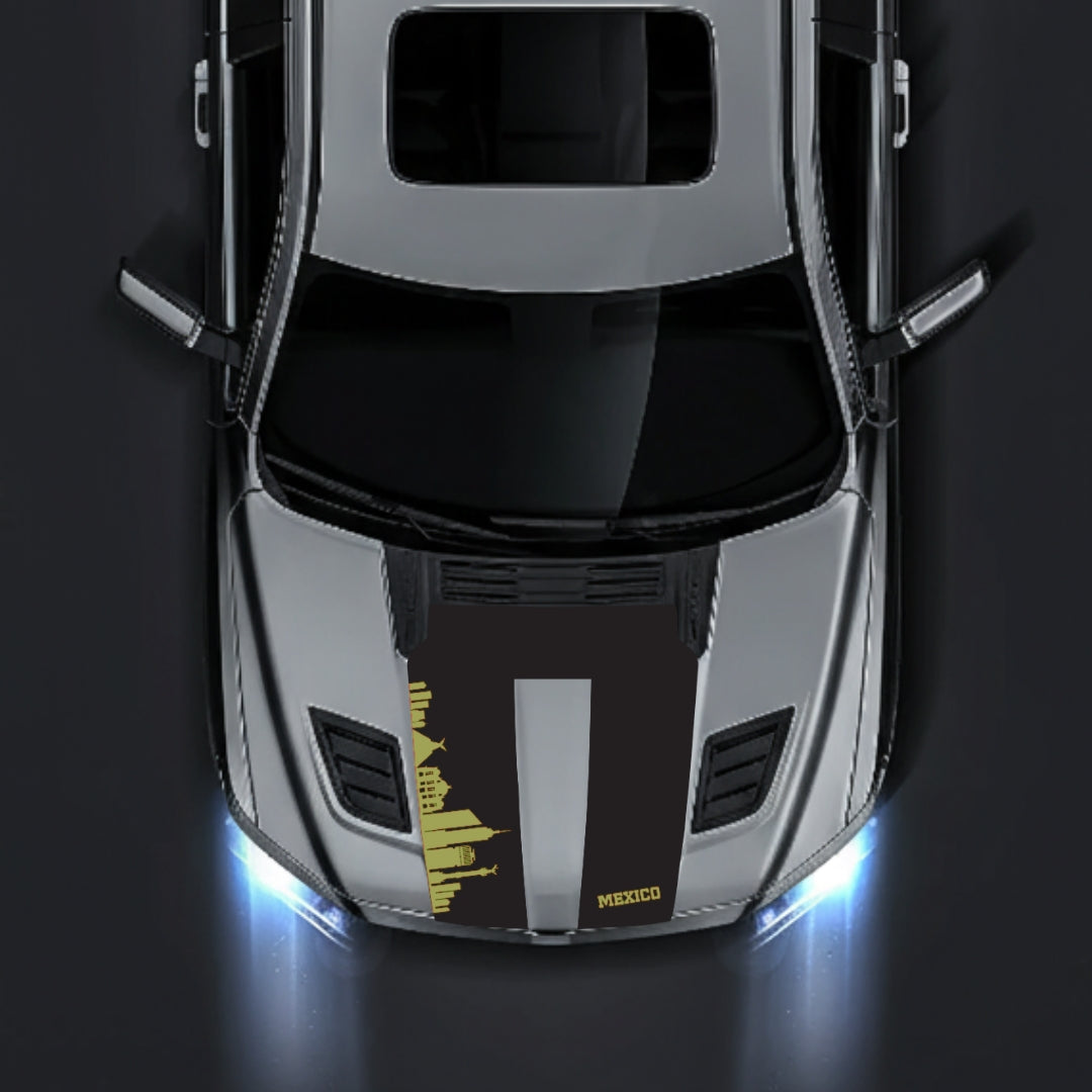 Hood Panel Decal/Sticker - Mexico Skyline Graphic Kit - For Dodge RAM 1500 2019-2025 - Premium Vinyl