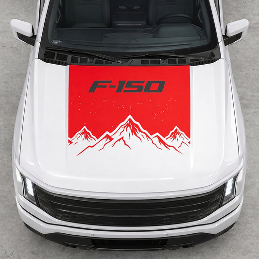 Hood Panel Decal/Sticker - Deep Mountain Graphic Decal Graphic Kit - For Ford F-150 2015-2020 - Premium Vinyl