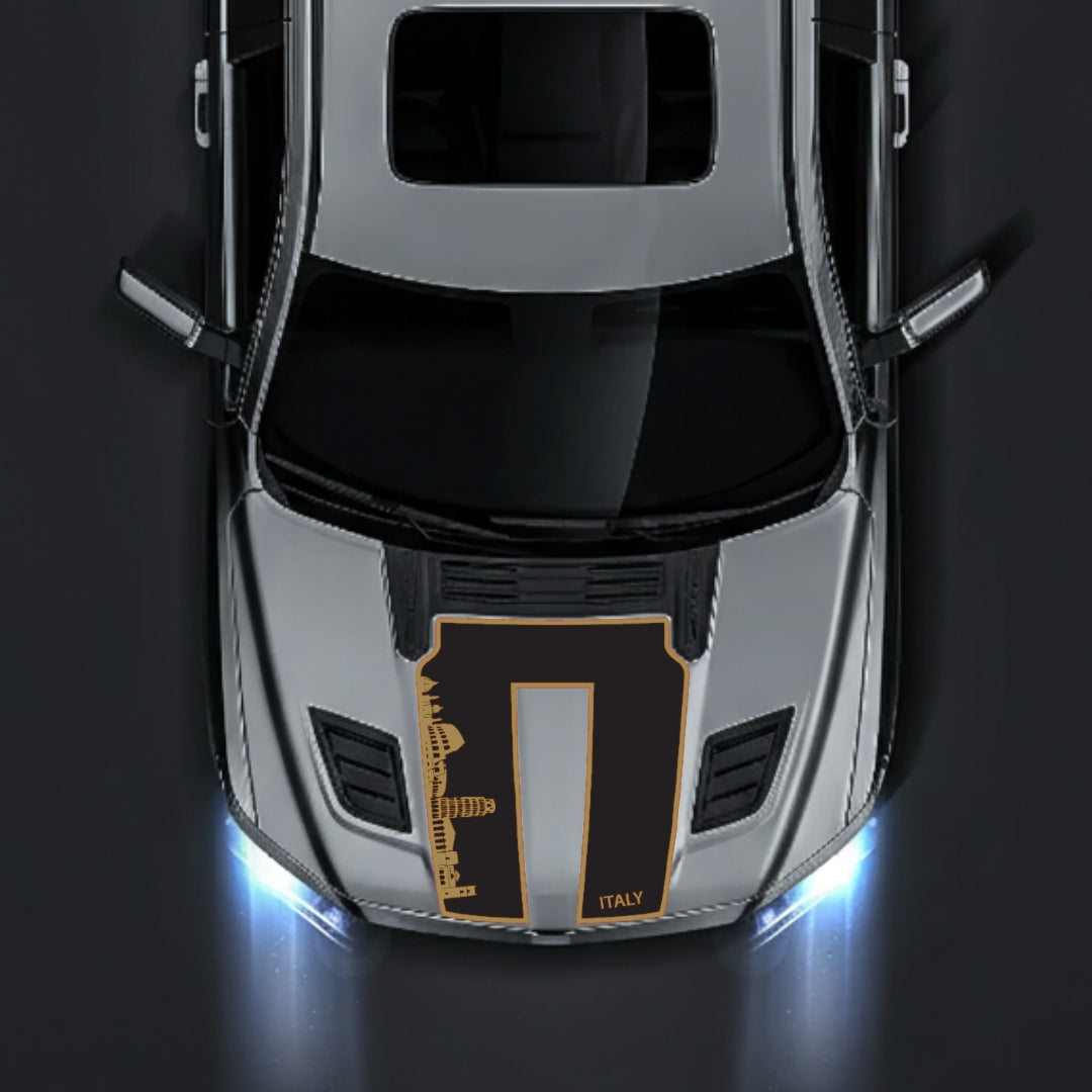 Hood Panel Decal/Sticker - Italy Skyline - Border Graphic Kit - For Dodge RAM 1500 2019-2025 - Premium Vinyl