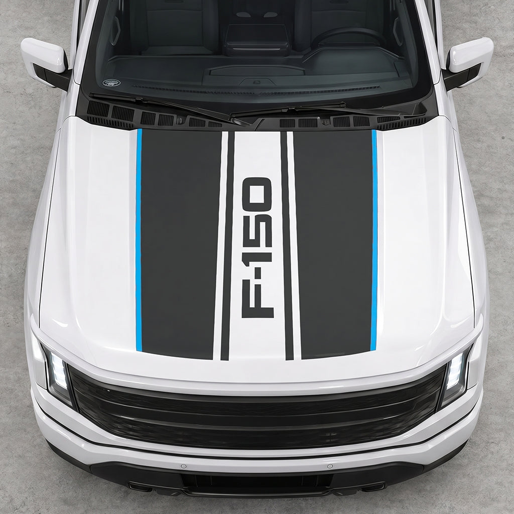 Hood Panel Decal/Sticker - Road F150 Graphic Decal Graphic Kit - For Ford F-150 2015-2020 - Premium Vinyl