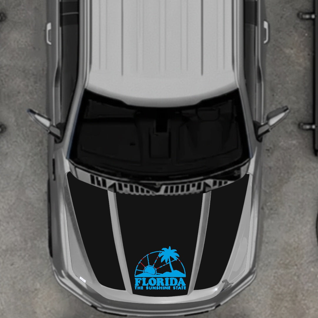 Hood Panel Decal/Sticker - Florida Graphic Kit - For Ford F-150 2020-2026 - Premium Vinyl