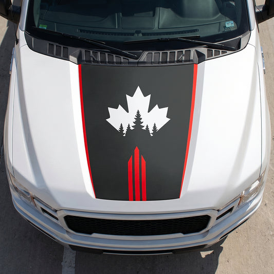 Hood Panel Decal/Sticker - Maple and Forest Graphic Decal Graphic Kit - For Ford F-150 2015-2020 - Premium Vinyl