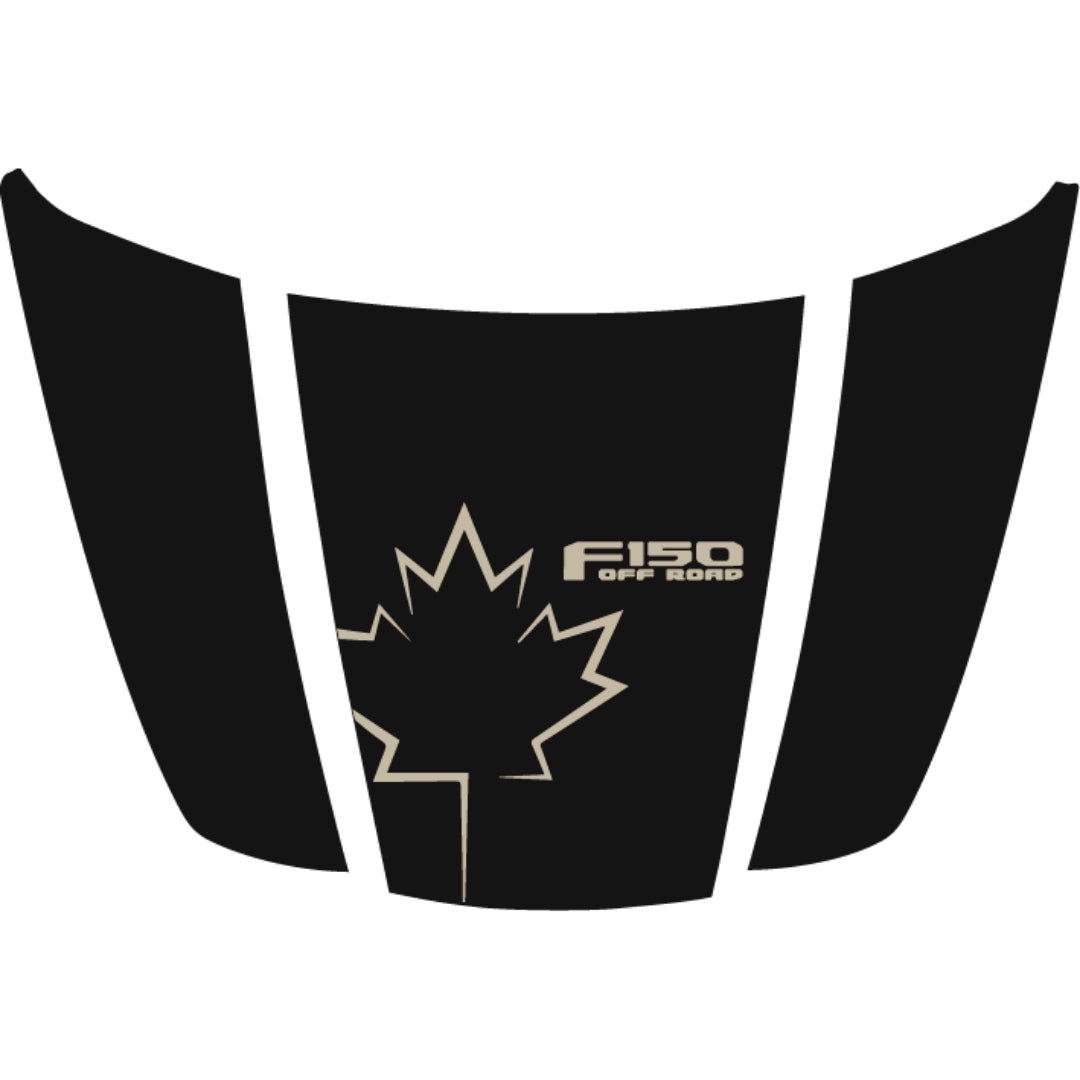 Hood Panel Decal/Sticker - Canada Style 8 Graphic Kit - For Ford F-150 2020-2026 - Premium Vinyl