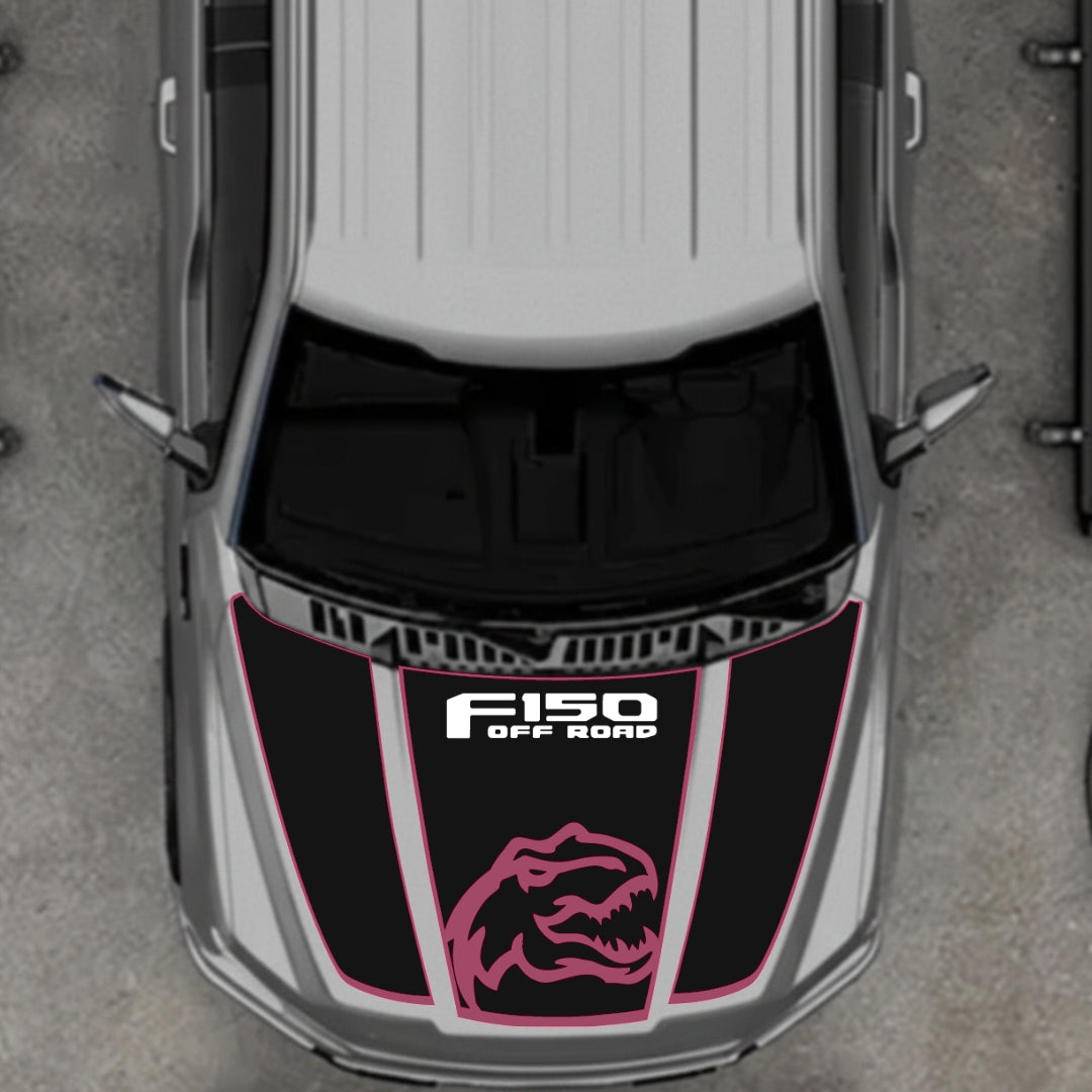 Hood Panel Decal/Sticker - Rex Style 5 Graphic Kit - For Ford F-150 2020-2026 - Premium Vinyl