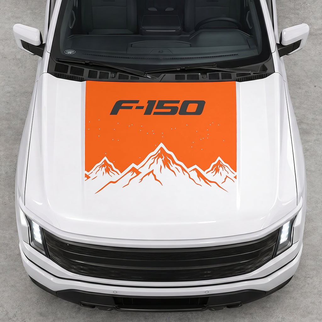 Hood Panel Decal/Sticker - Deep Mountain Graphic Decal Graphic Kit - For Ford F-150 2015-2020 - Premium Vinyl