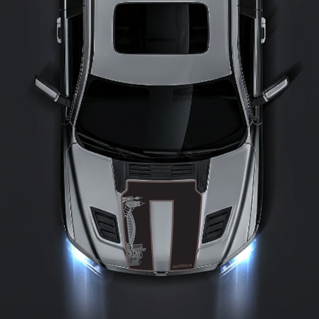 Hood Panel Decal/Sticker - Australia Skyline - Cut - Border Graphic Kit - For Dodge RAM 1500 2019-2025 - Premium Vinyl