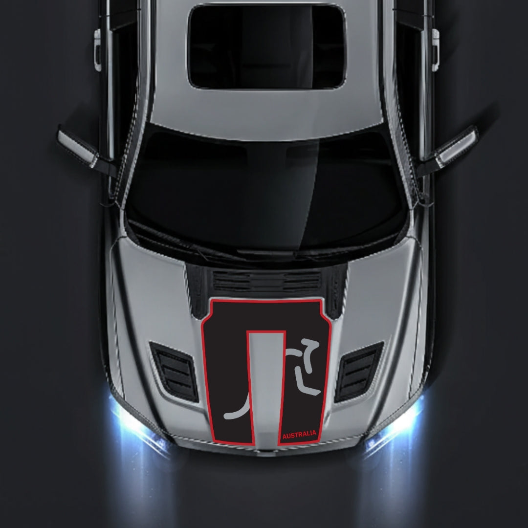 Hood Panel Decal/Sticker - Australia - Cut - Border Graphic Kit - For Dodge RAM 1500 2019-2025 - Premium Vinyl