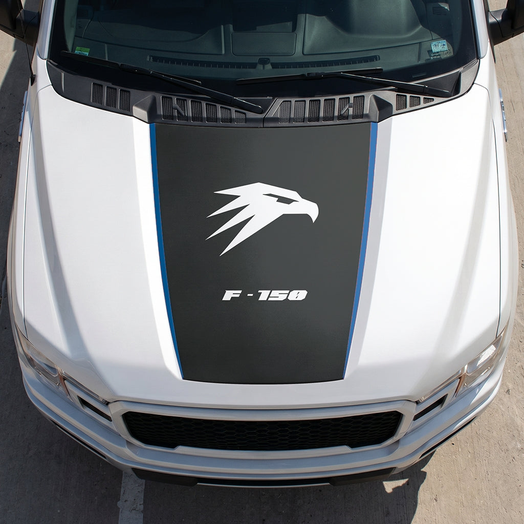 Hood Panel Decal/Sticker - Hawk Head Graphic Decal Graphic Kit - For Ford F-150 2015-2020 - Premium Vinyl
