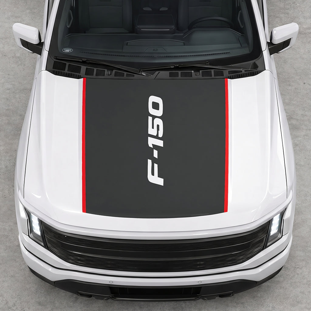 Hood Panel Decal/Sticker - Italic Style F150 Graphic Decal Graphic Kit - For Ford F-150 2015-2020 - Premium Vinyl