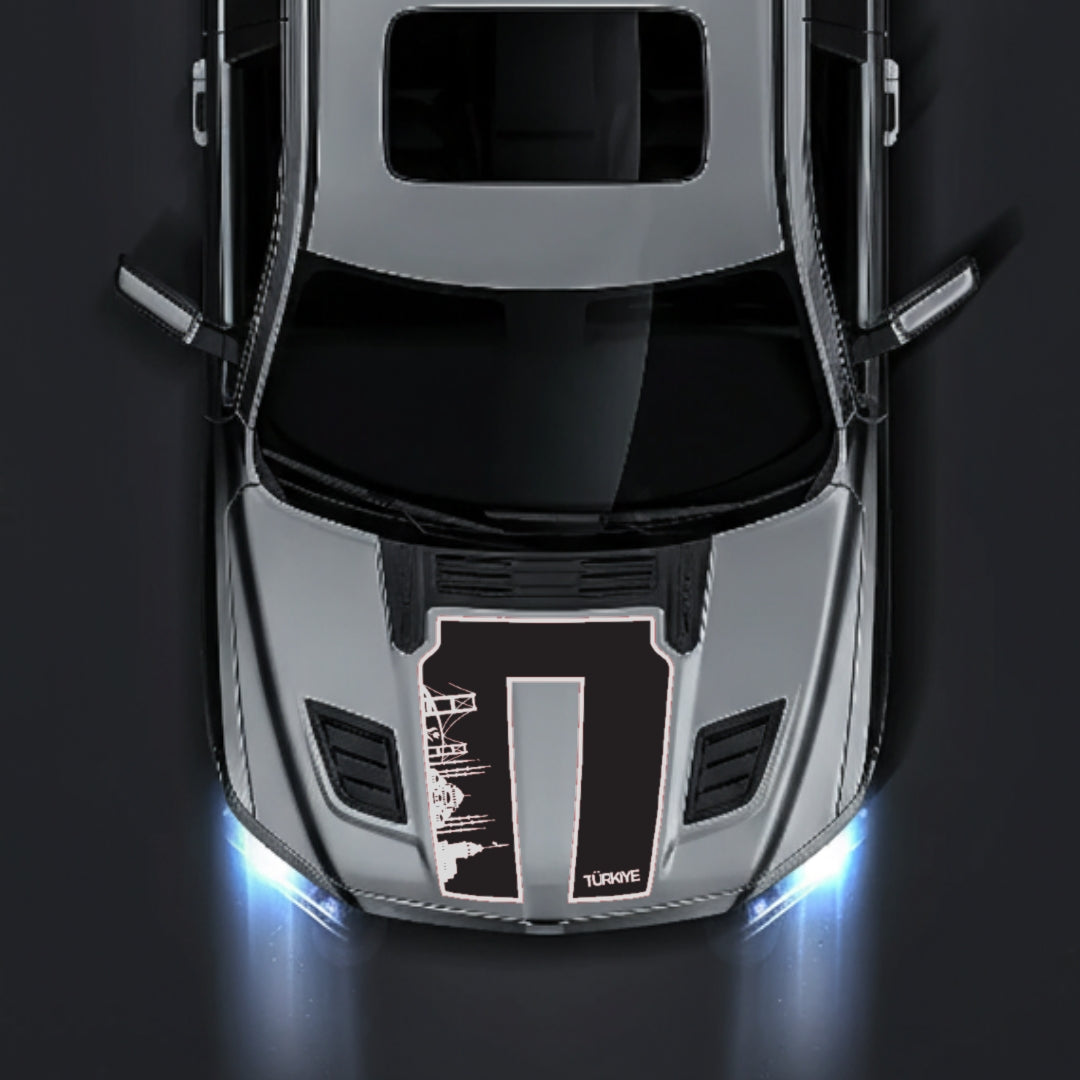 Hood Panel Decal/Sticker - Turkey Skyline - Border Graphic Kit - For Dodge RAM 1500 2019-2025 - Premium Vinyl