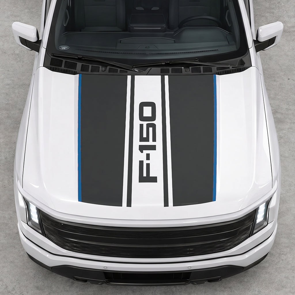 Hood Panel Decal/Sticker - Road F150 Graphic Decal Graphic Kit - For Ford F-150 2015-2020 - Premium Vinyl