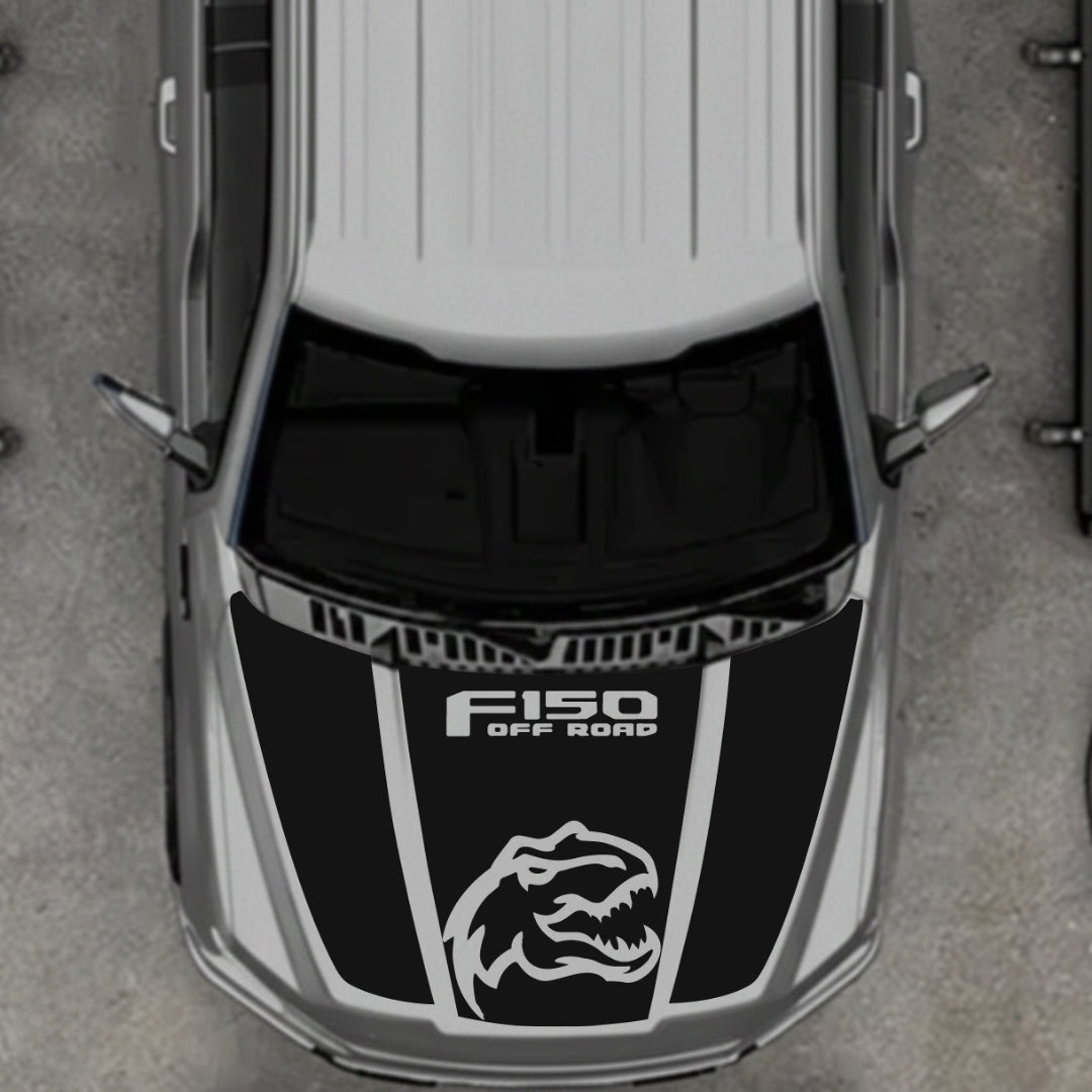 Hood Panel Decal/Sticker - Rex Style 7 Graphic Kit - For Ford F-150 2020-2026 - Premium Vinyl