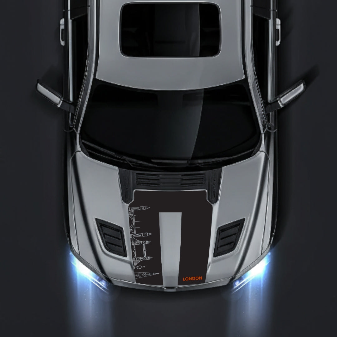 Performance Hood Panel Decal/Sticker - London Skyline - Cut Graphic Kit - For Dodge RAM 1500 2019-2025 - Premium Vinyl