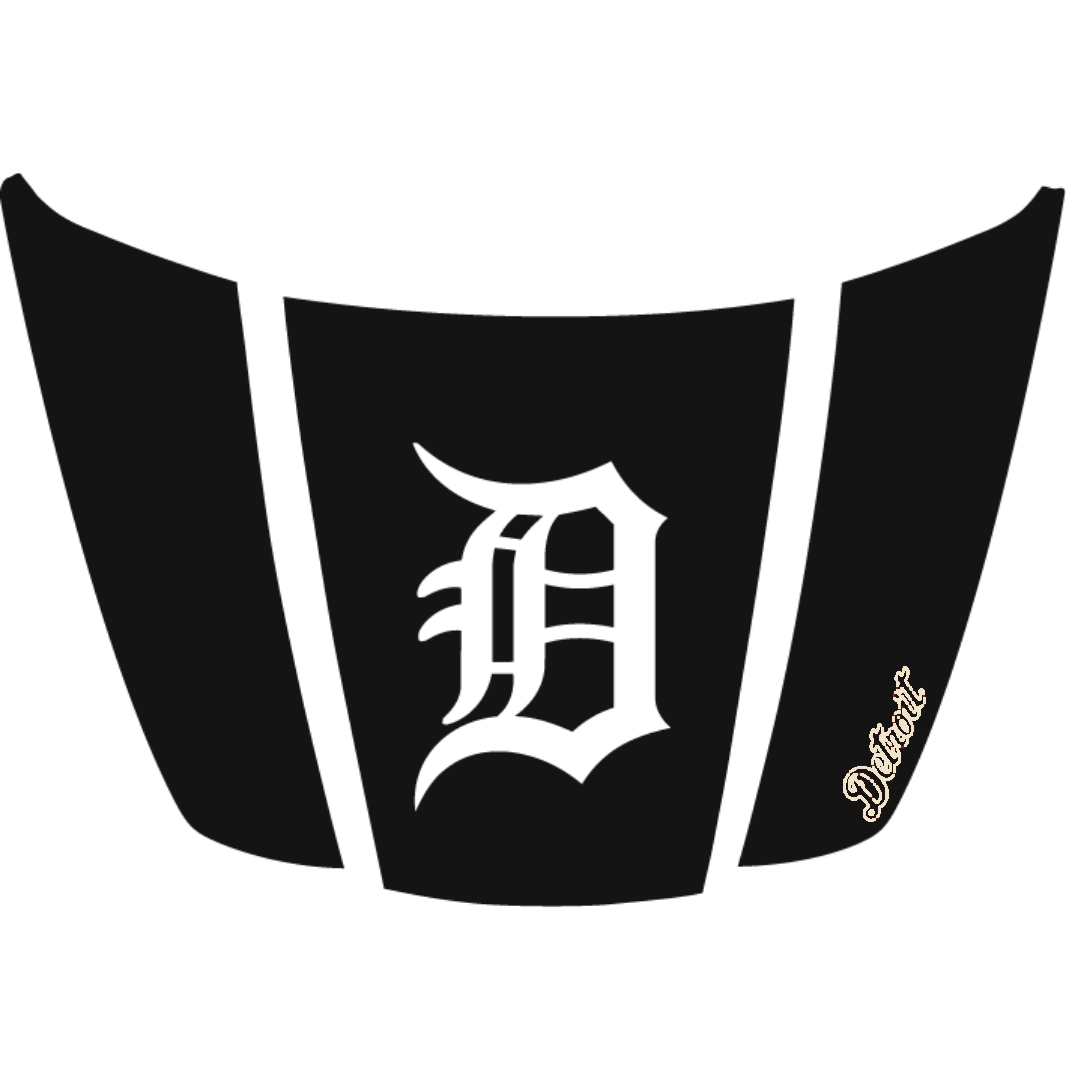 Hood Panel Decal/Sticker - Detroit Intial - Cut Graphic Kit - For Ford F-150 2020-2026 - Premium Vinyl