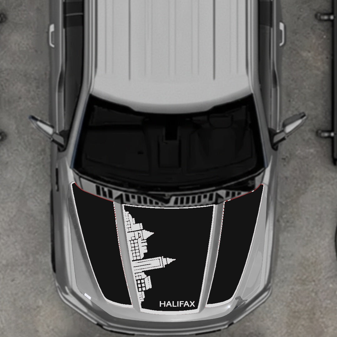 Hood Panel Decal/Sticker - Halifax Skylie - Border Graphic Kit - For Ford F-150 2020-2026 - Premium Vinyl