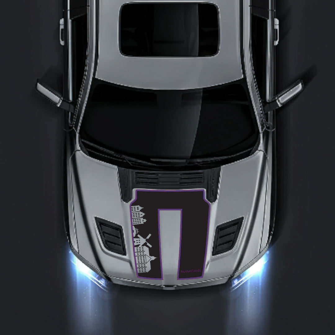 Hood Panel Decal/Sticker - Netherlands Skyline - Cut - Border Graphic Kit - For Dodge RAM 1500 2019-2025 - Premium Vinyl