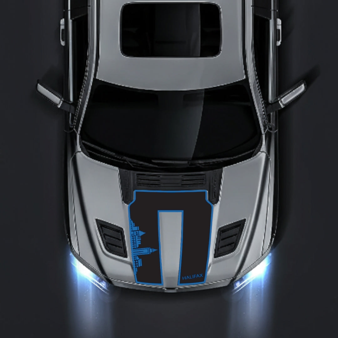 Performance Hood Panel Decal/Sticker - Halifax Skyline - Border Graphic Kit - For Dodge RAM 1500 2019-2025 - Premium Vinyl
