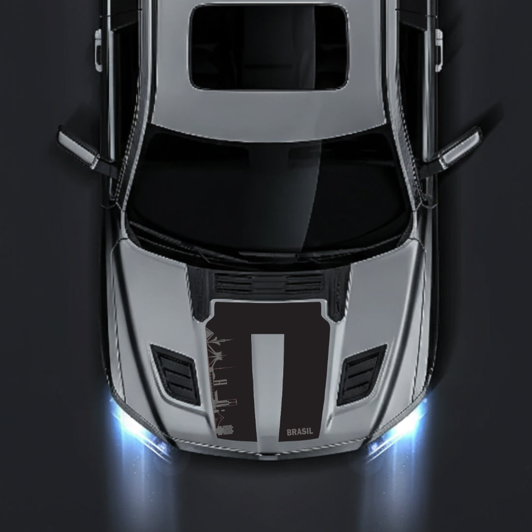 Performance Hood Panel Decal/Sticker - Brazil Skyline Graphic Kit - For Dodge RAM 1500 2019-2025 - Premium Vinyl