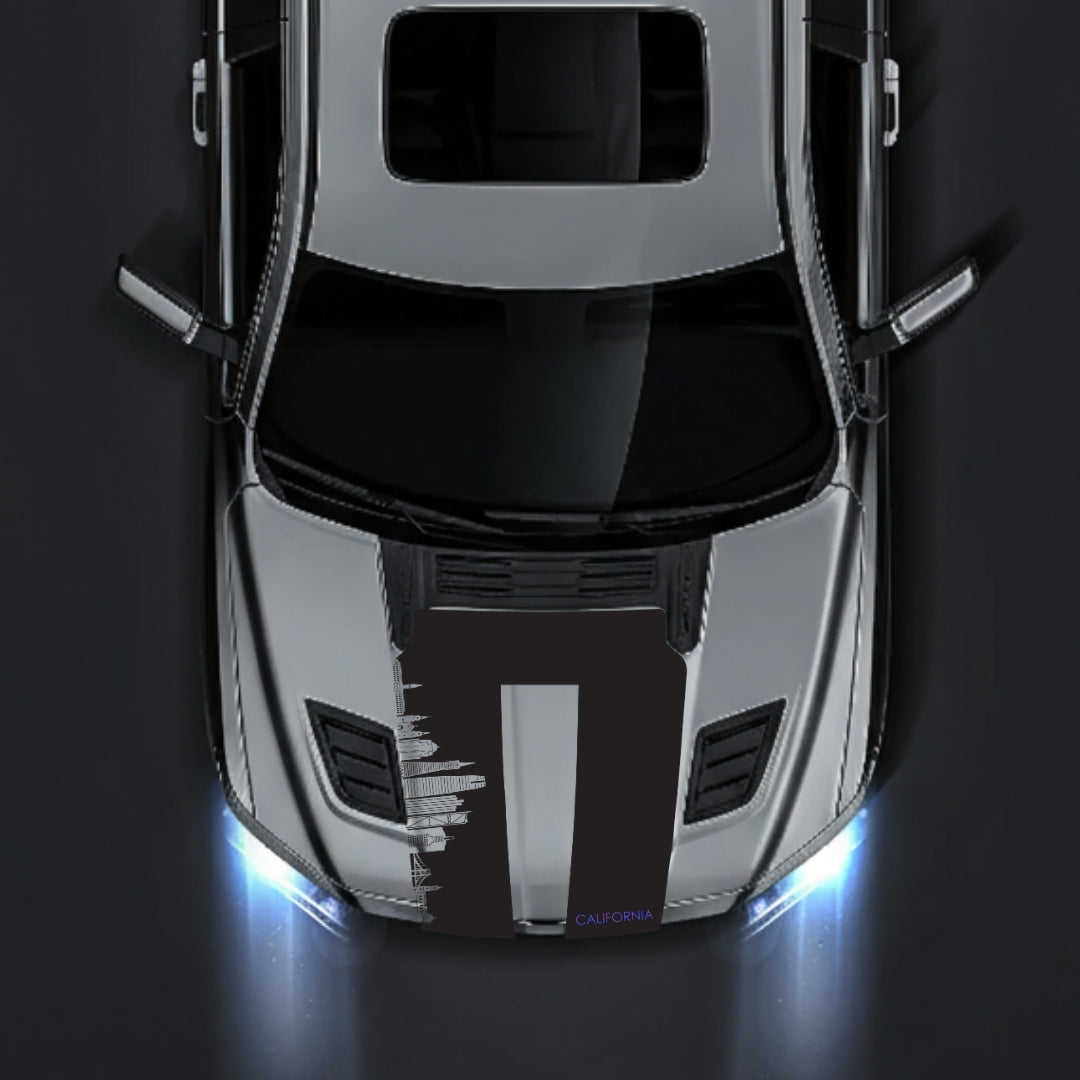 Hood Panel Decal/Sticker - California Skyline - Cut Graphic Kit - For Dodge RAM 1500 2019-2025 - Premium Vinyl