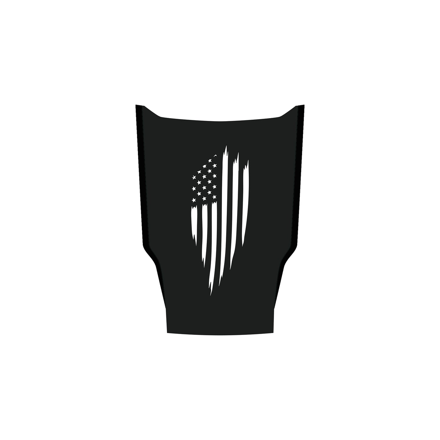 Hood Panel Decal/Sticker - Distressed American Flag Hood Decal – Tattered USA Stars & Stripes Vinyl Wrap Graphic Kit - For Ford F-150 F150 2015-2020 - Premium Vinyl