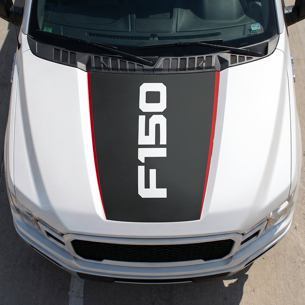 Hood Panel Decal/Sticker - Solid F150 Graphic Decal Graphic Kit - For Ford F-150 2015-2020 - Premium Vinyl