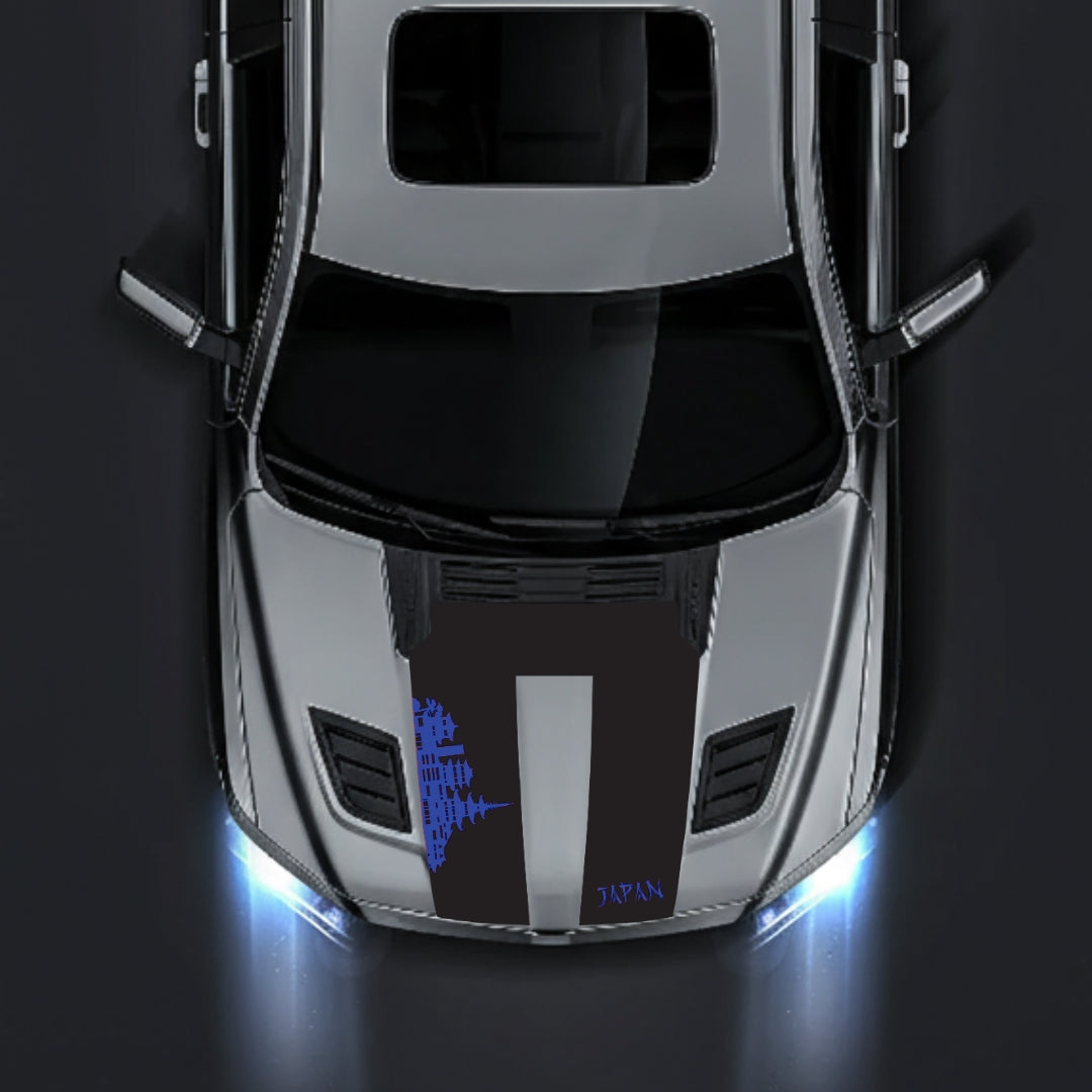 Hood Panel Decal/Sticker - Japan Skyline Graphic Kit - For Dodge RAM 1500 2019-2025 - Premium Vinyl