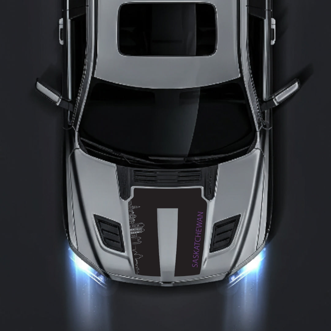 Hood Panel Decal/Sticker - Saskatchewan Skyline - Cut Graphic Kit - For Dodge RAM 1500 2019-2025 - Premium Vinyl