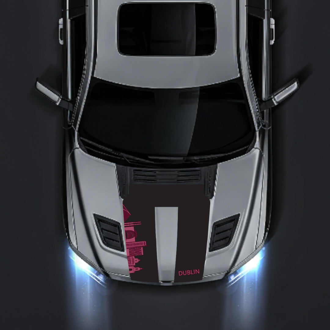 Performance Hood Panel Decal/Sticker - Dublin Skyline Graphic Kit - For Dodge RAM 1500 2019-2025 - Premium Vinyl