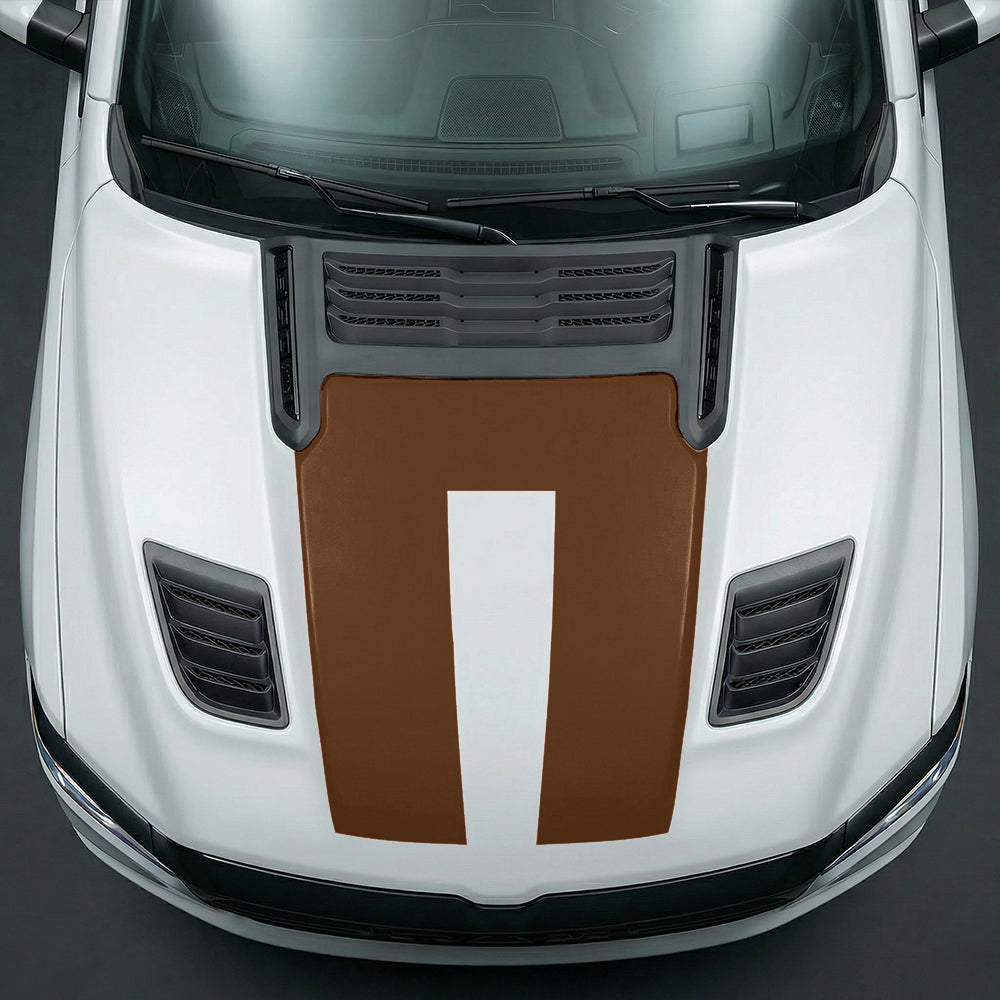 Hood Panel Decal/Sticker - Solid RAM 1500 U-Shape Graphic Kit - For Dodge Ram 2019-2025 - Premium Vinyl