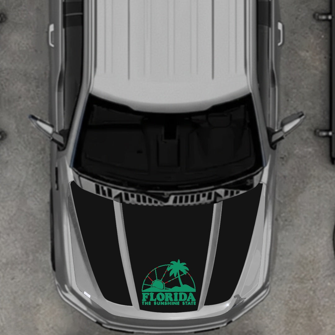 Hood Panel Decal/Sticker - Florida Graphic Kit - For Ford F-150 2020-2026 - Premium Vinyl