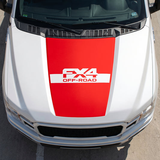 Hood Panel Decal/Sticker - Solid FX4 Graphic Decal Graphic Kit - For Ford F-150 2015-2020 - Premium Vinyl