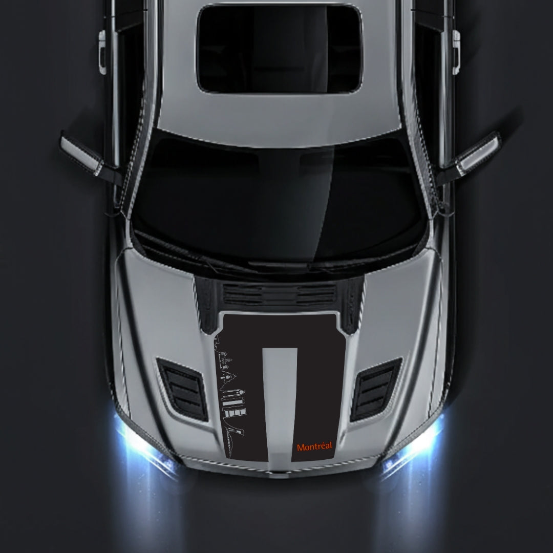 Performance Hood Panel Decal/Sticker - Montreal Skyline - Cut Graphic Kit - For Dodge RAM 1500 2019-2025 - Premium Vinyl