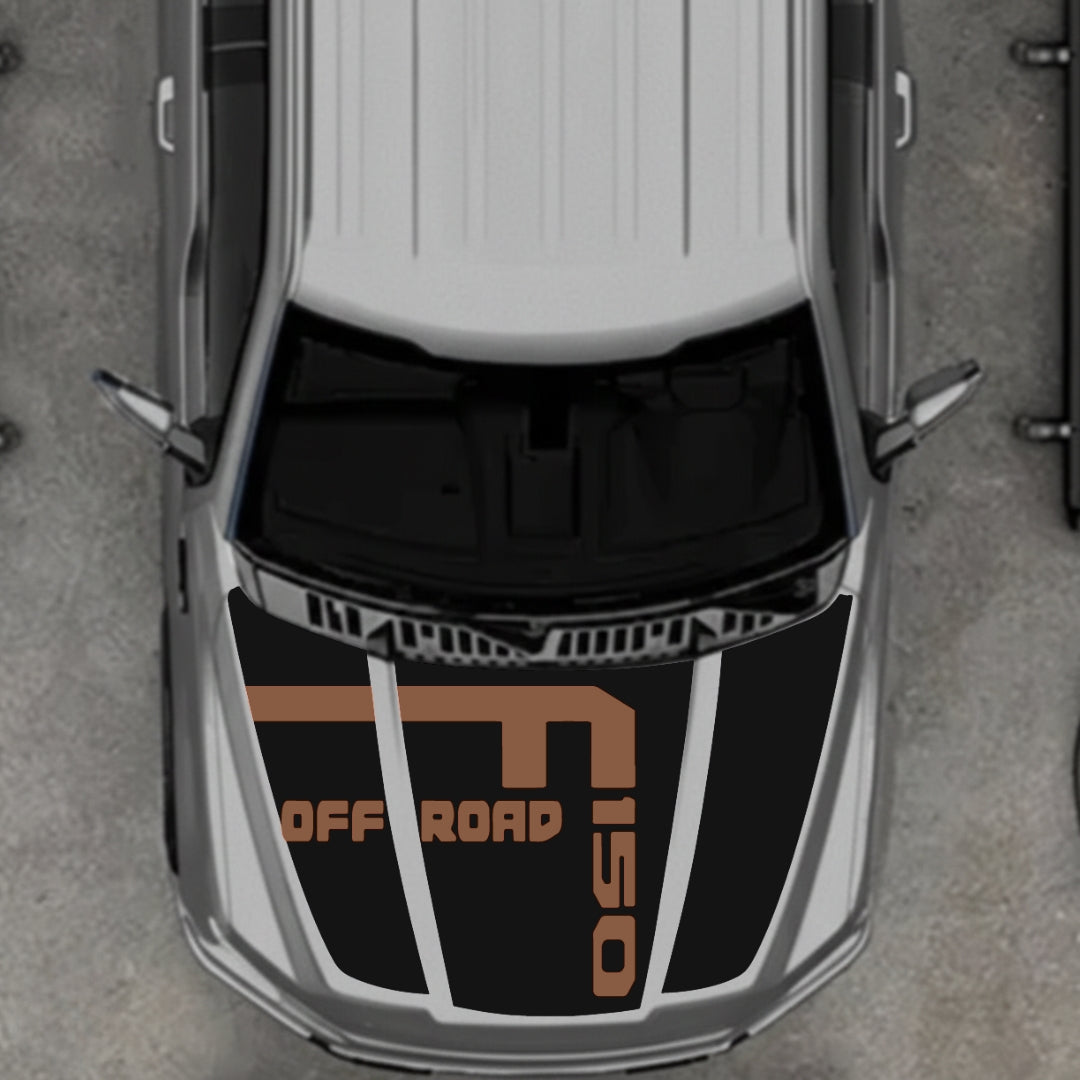 Hood Panel Decal/Sticker - Style 7 Graphic Kit - For Ford F-150 2020-2026 - Premium Vinyl
