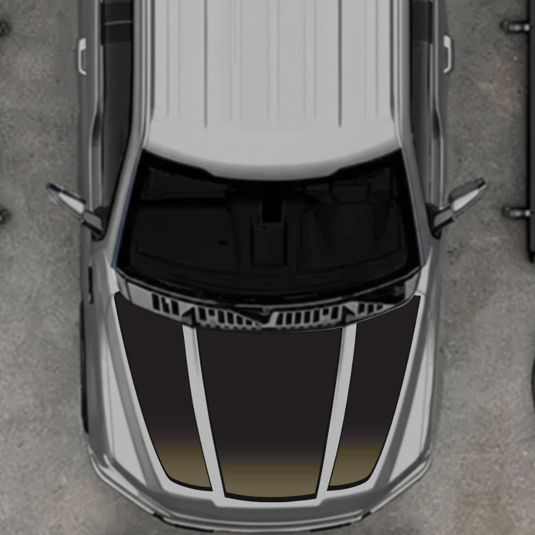 Hood Panel Decal/Sticker - Shades - Border Graphic Kit - For Ford F-150 2020-2026 - Premium Vinyl